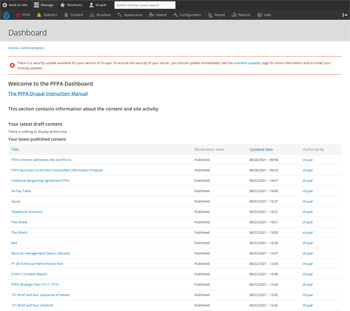 Custom Drupal module - User Dashboard